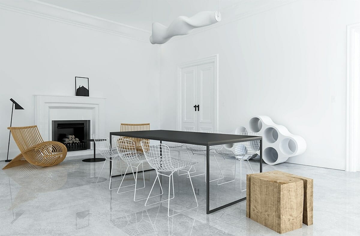 Black and white interior